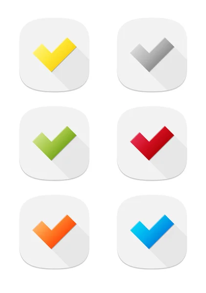 El conjunto de botones aceptar icono — Archivo Imágenes Vectoriales