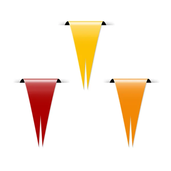 De gele, rode en oranje vlag — Stockvector