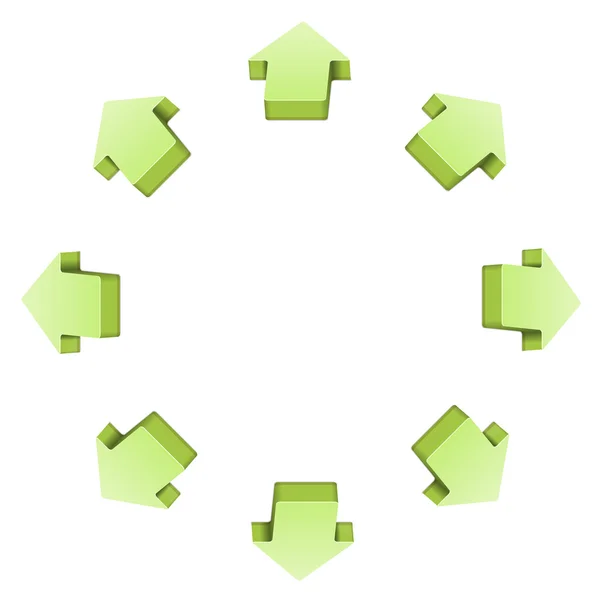 Die Zusammensetzung des Pfeilkreises — Stockvektor