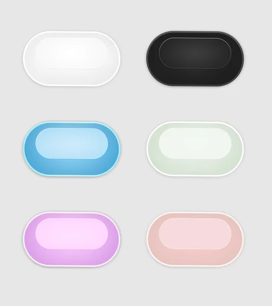 Le bouton ovale — Image vectorielle