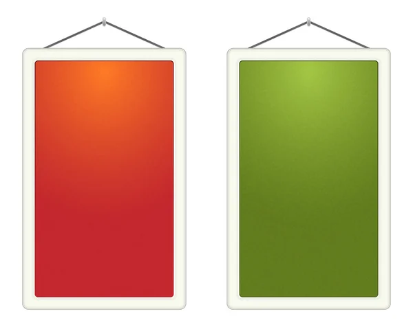 Deux panneaux verticaux vierges — Image vectorielle