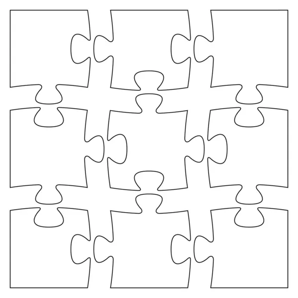 Pièces de puzzle isolées Vecteur En Vente