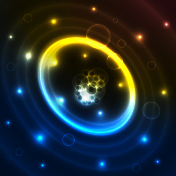 Ночная абстракция круга
