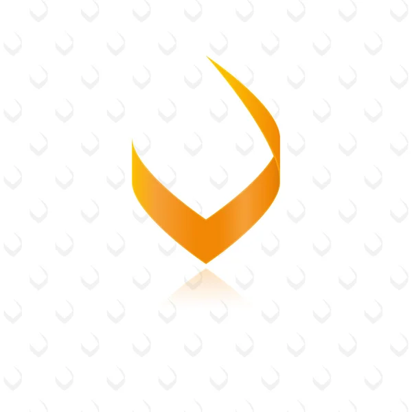 Fondo icono victoria naranja — Vector de stock