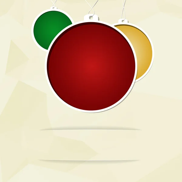 La tarjeta de bolas de Navidad — Archivo Imágenes Vectoriales