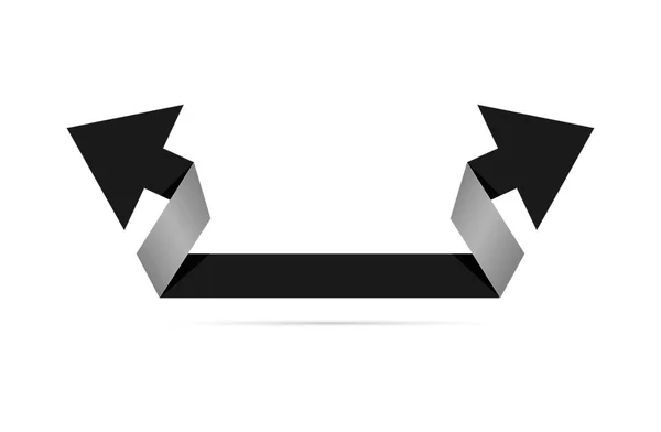 The origami style arrow — Stock Vector