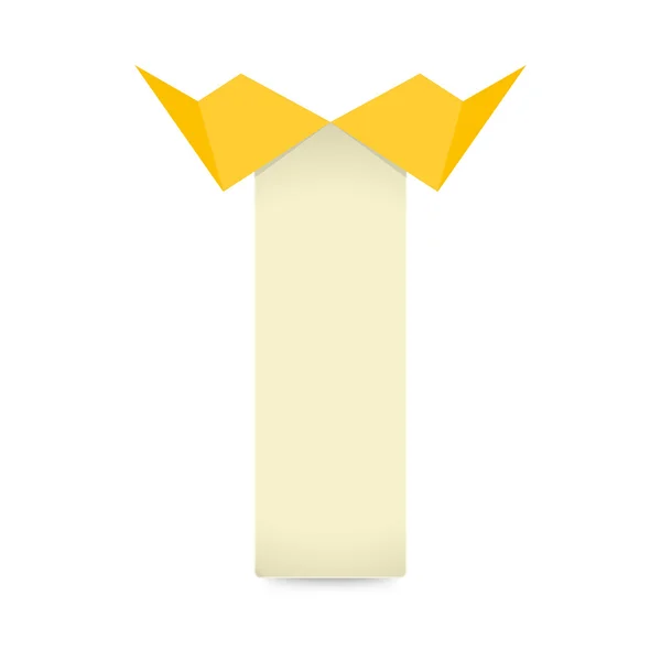L'elegante etichetta con fiocco in stile origami — Vettoriale Stock