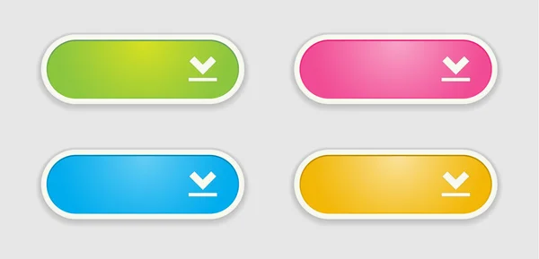 Le jeu de boutons ovales brillants — Image vectorielle