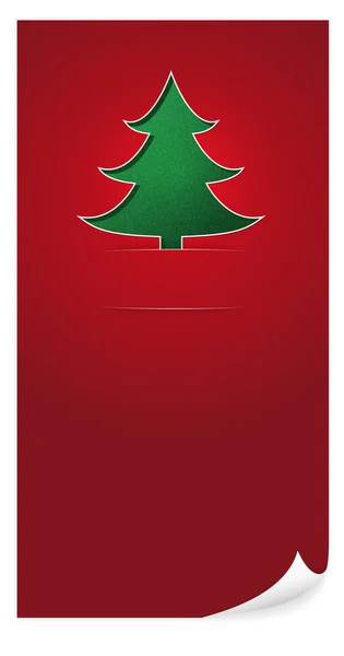 Christmas glossy banner with tree — Stock Vector