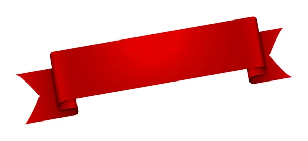 空白的光泽红丝带 — 图库矢量图片