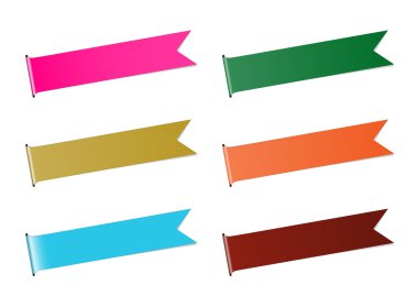 altı renkli şerit kümesi