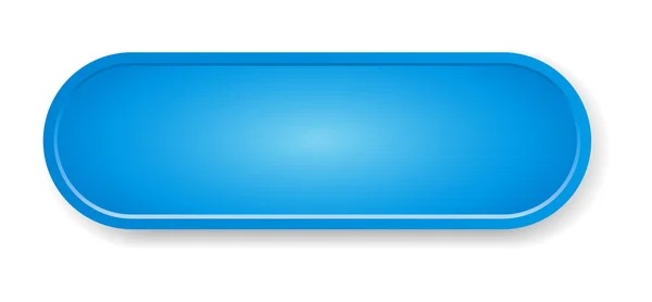 Der blaue Hochglanz-Knopf — Stockvektor