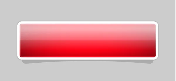 Červený lesklý tlačítko — Stockový vektor