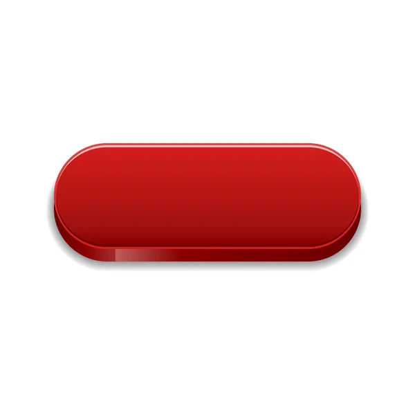 The red glossy button — Stock Vector