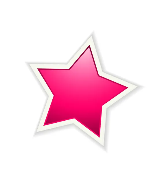 The pink glossy star — Stock Vector