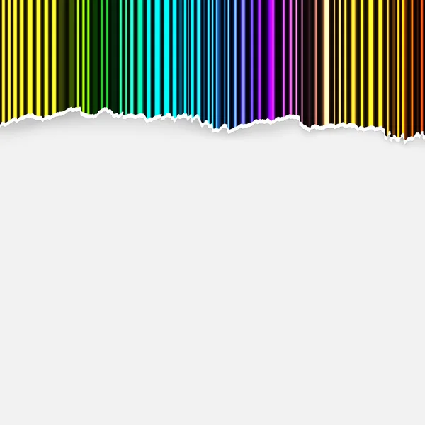 Le morceau funky de papier blanc déchiré — Image vectorielle