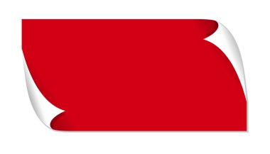 kırmızı parlak etiket