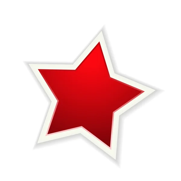 La estrella roja brillante — Vector de stock