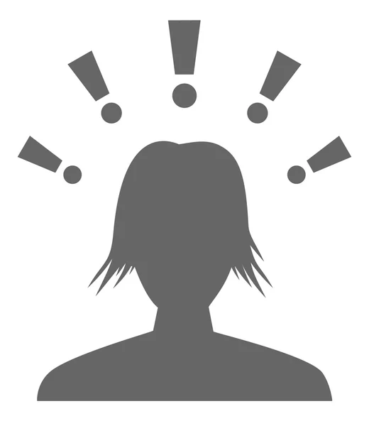 La silhouette femme stressée — Image vectorielle