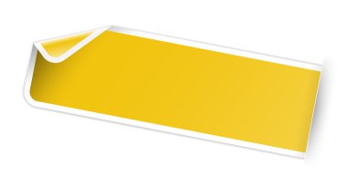 lege gele sticker