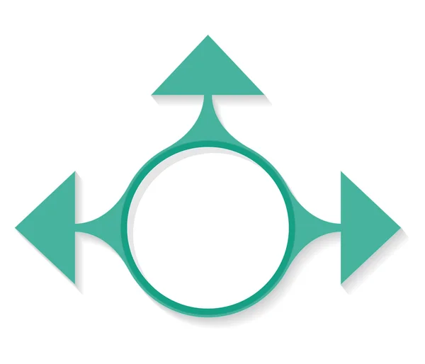 Kruh se třemi šipkami — Stockový vektor