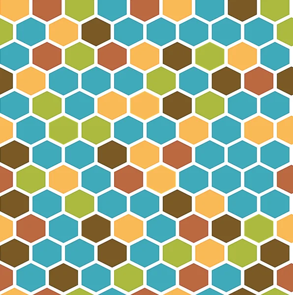 Le fond hexagonal rétro — Image vectorielle
