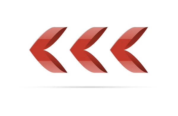La flecha roja con estilo — Vector de stock