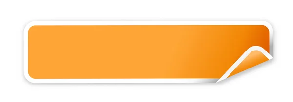 空白的橘黄色网站横幅 — 图库矢量图片