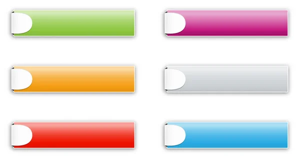 空白の光沢のあるボタンのセット — ストックベクタ