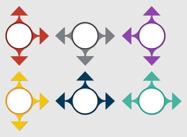 La plantilla de círculo con flechas — Archivo Imágenes Vectoriales