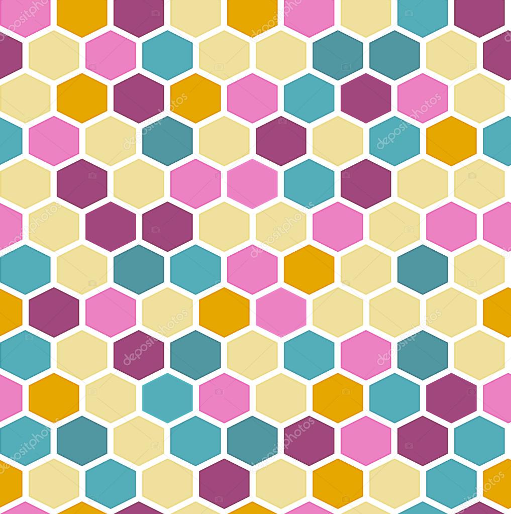 The retro hexagon background