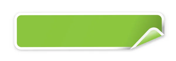 El banner web verde en blanco — Vector de stock