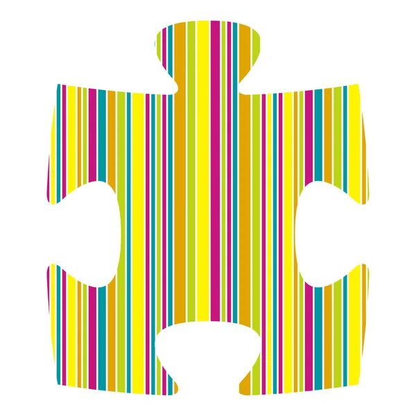 A decoração expressiva da peça de quebra-cabeça — Vetor de Stock