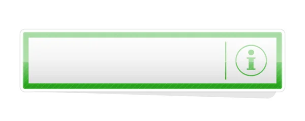 Den tomma gröna informationsknappen — Stock vektor