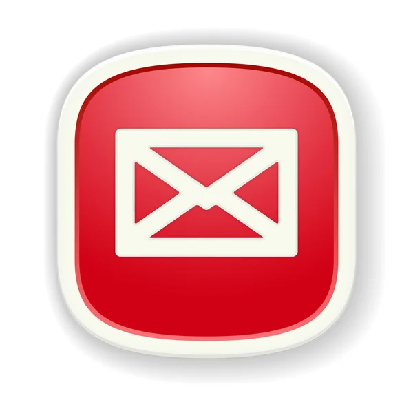 O ícone de envelope brilhante — Vetor de Stock