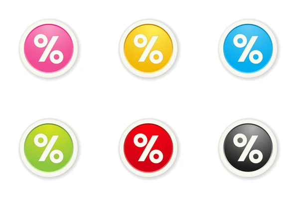 The discount button set — Stock Vector