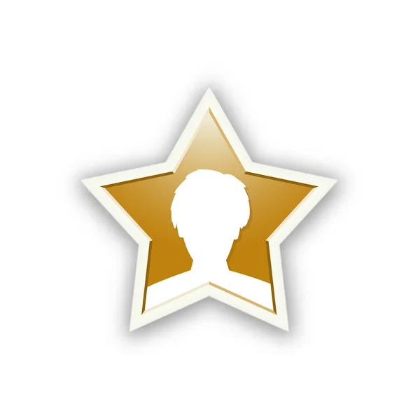 L'icona stella celebrità — Vettoriale Stock