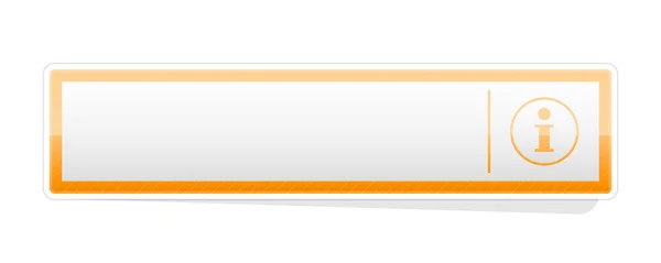 The blank orange info button — Stock Vector