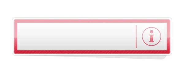 Le bouton blanc rouge info — Image vectorielle
