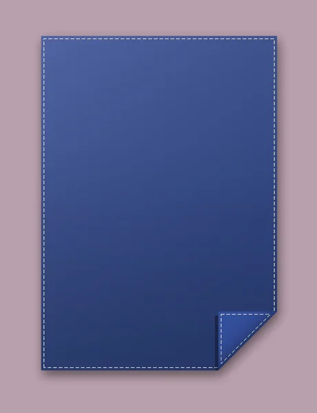 空白的缝合的矩形模板 — 图库矢量图片