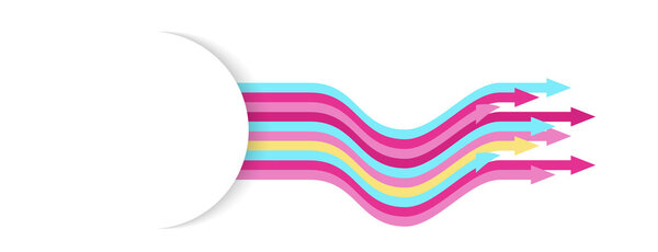 Волнистые стрелки с чистым значком
