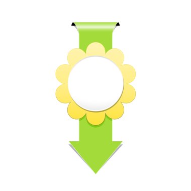 çiçek rozeti ile oku