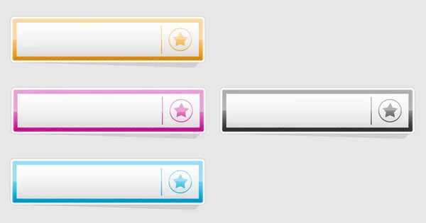 O botão definido com ícone de estrela — Vetor de Stock