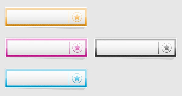 De knop instellen met sterpictogram — Stockvector