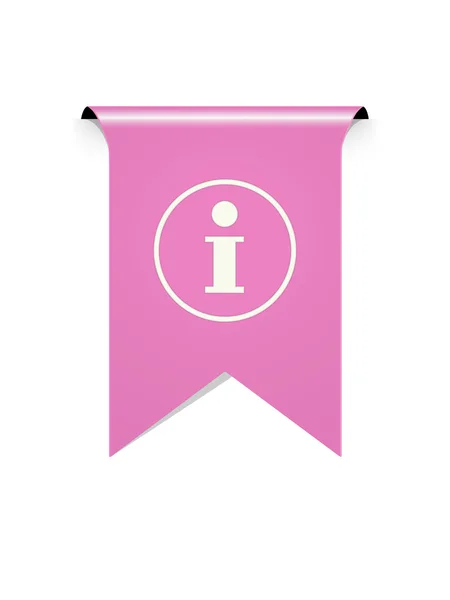 Le ruban rose avec pictogramme info — Image vectorielle