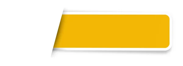 La etiqueta amarilla en blanco — Vector de stock