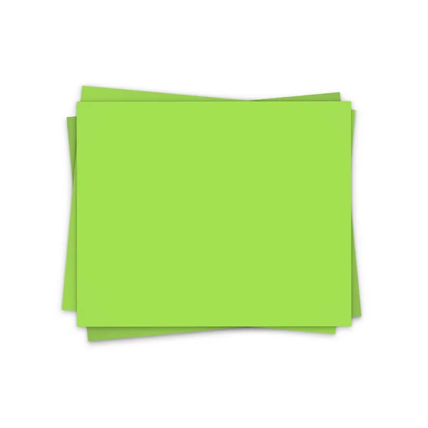 The green blank sheets of papers — Stock Vector