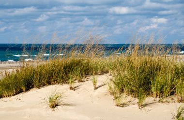 Michigan Gölü üzerinde güzel manzara