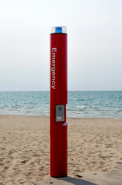 Emergency phone on the beach