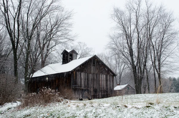 Mrazivý michigan stodola — Stock fotografie